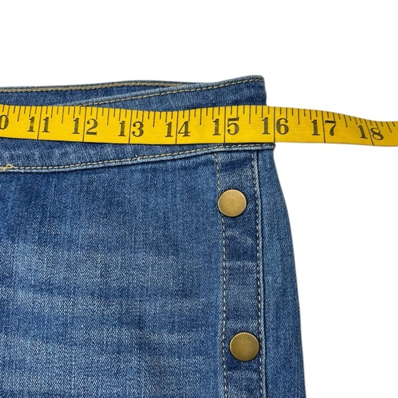 New York & Co Soho Side Snap Break Away Wide Leg Jeans Cotton Size 4 Blue - Picture 14 of 16